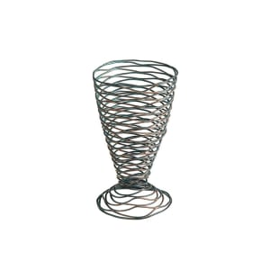 872-TCS008PTI23 4" Round Iron Cone Basket - 7"H, Iron, Patina