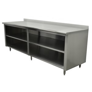 009-EEKSS247MX 84" Dish Cabinet w/ Open Base & Midshelf, 5" Backsplash, 24"D 
