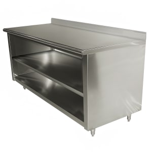 009-EEKSS246MX 72" Dish Cabinet w/ Open Base & Midshelf, 5" Backsplash, 24"D 