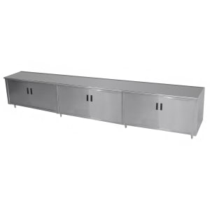 009-EHBSS249X 108" Enclosed Work Table w/ Swing Doors, 24"D