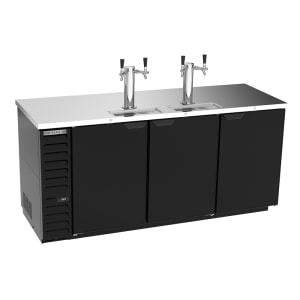 118-DD78HC1B144 79" Kegerator Beer Dispenser w/ (4) Keg Capacity - (2) Columns, Black, 115v