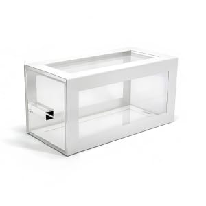 872-BHO123WHI20 Rectangular B³ Buffet Building Blocks® Drawer Display Set - 6 1/4" x 13", Acrylic/ White Iron