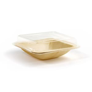 872-DCV177CLT28 7" Square Servewise® Disposable Plate Cover - Plastic, Clear