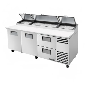 598-TPPAT293D2HC 93 1/2" TPPAT Series Pizza Prep Table w/ Refrigerated Base, 115v