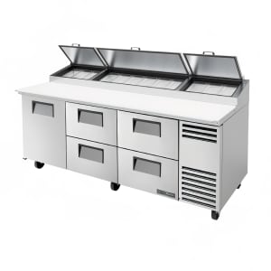 598-TPPAT293D4HC 93 1/2" TPPAT Series Pizza Prep Table w/ Refrigerated Base, 115v