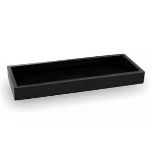 872-RTR006BKB12 Rectangular Serving Tray - 11 3/4" x 4 1/4" x 1 1/4", Bamboo, Black