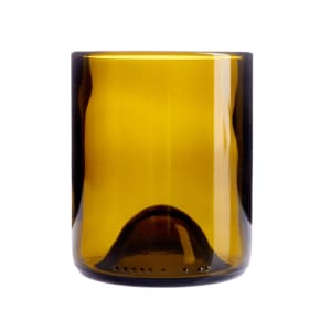 450-FJ063 12 oz Wine Bottom Tumbler Glass, Amber