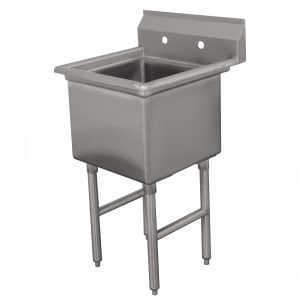 009-FE11620X 21" 1 Compartment Sink w/ 16"L x 20"W Bowl, 12" Deep