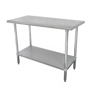 009-TT302 24" 18 ga Work Table w/ Undershelf & 430 Series Stainless Flat Top