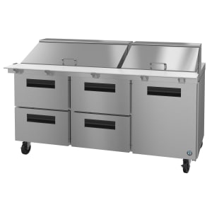 440-SR72B30MD4 72" Steelheart Mega Top Sandwich/Salad Prep Table w/ Refrigerated Base, 115v