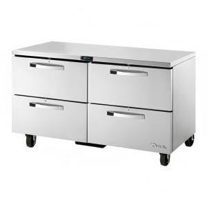 True TUC-60D-4-HC~SPEC3 60&quot; W Undercounter Refrigerator w/ (2) Sections &amp; (4) Drawers, 115v