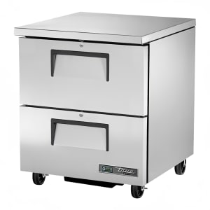 True TUC-27F-D-2-HC 28&quot; W Undercounter Freezer w/ (1) Section &amp; (2) Drawers, 115v