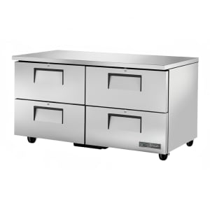 True TUC-60D-4-HC 60&quot; W Undercounter Refrigerator w/ (2) Sections &amp; (4) Drawers, 115v