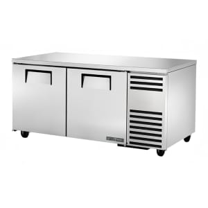 True TUC-67-HC 67&quot; W Undercounter Refrigerator w/ (2) Sections &amp; (2) Doors, 115v