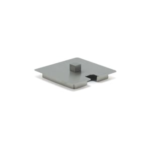 872-ASA022BSS23 2 3/4" Square Lid - Notched, Stainless Steel