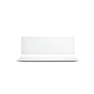 872-DAP028WHP23 Rectangular Canvas® Plate - 12" x 4", Porcelain, White