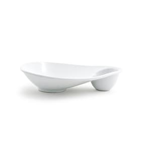 872-DAP052WHP22 Oval Ellipse™ Sampler Plate w/ (2) Compartments - 8 1/4" x 6 1/2", Porcelain, White