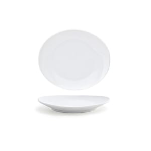 872-DBB000WHP13 Oval Ellipse™ Plate - 6 1/2" x 5 1/2", Porcelain, White
