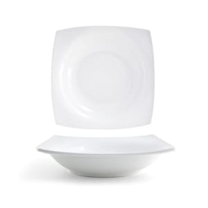 872-DBO108WHP22 47 oz Square Canvas® Bowl - Porcelain, White
