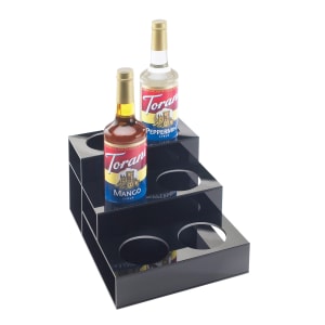 151-677 3 Tier Bottle Organizer w/ 6 Bottle Capacity, Black Acrylic