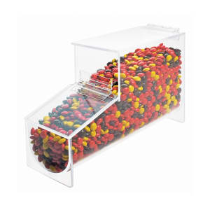 151-1739 Countertop Acrylic Topping Bin, 4-1/4" x 12" x 7"