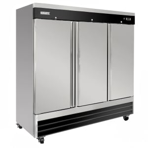 842-MSD3DFBALDVHC 81" Three Section Reach In Freezer - (3) Solid Doors, 115/208-240v