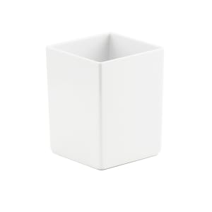 151-C1432BODY Square 1 Compartment Condiment Jar - White