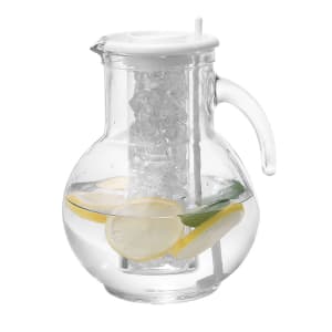 151-JC100 64 oz Glass Pitcher w/ Ice Chamber, Clear