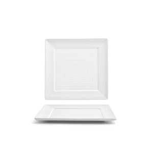 872-DAP071WHP23 6" Square Spiral® Plate - Porcelain, White