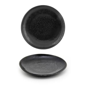 872-DAP076BKP23 6" Round Kiln® Plate - Porcelain, Pepper