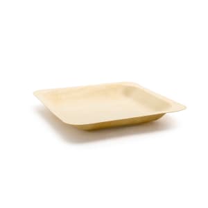 872-DAP064NAW28 5 1/2" Square Servewise™ Disposable Plate, Pinewood