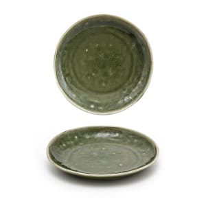 872-DAP076GRP23 6" Round Kiln® Plate - Porcelain, Leek
