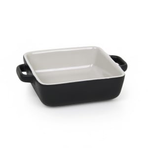 872-DBO138BKC23 14 oz Square Kiln® Baking Dish - Porcelain, Black