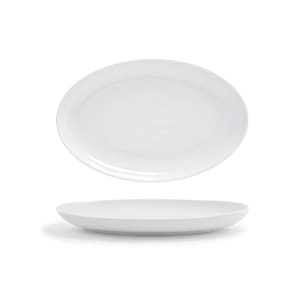 872-DOS025WHP21 Oval Harmony™ Plate - 11 1/2" x 7 1/2", Porcelain, White