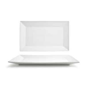 872-DOS015WHP22 Rectangular Kyoto™ Plate - 14" x 9", Porcelain, White