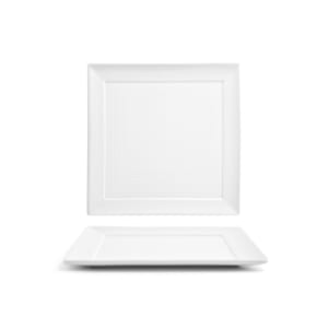 872-DSP027WHP23 7 1/2" Square Spiral® Plate - Porcelain, White
