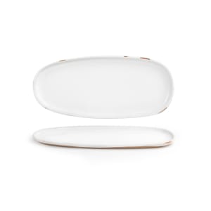 872-DSP037WHP23 Oval Artefact™ Plate - 11" x 5", Porcelain, Superwhite