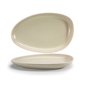872-SPT056MUP20 Oval Kiln® Plate - 14" x 9", Porcelain, Mushroom