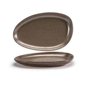 872-SPT056ESP20 Oval Kiln® Plate - 14" x 9", Porcelain, Mocha