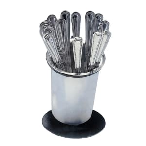 151-122639SOLID 6" Solid Cutlery Holder w/ Iron Silver Base