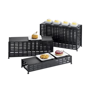 151-124711 Rectangular Buffet Riser - 21"W x 7 1/2"D x 11 1/2"H, Iron, Black