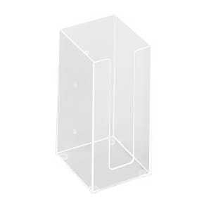 151-78712 1 Compartment Straw Holder - 4" x 4" x 6", Clear