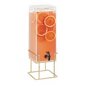 151-220023INF46 3 gal Beverage Dispenser w/ Infuser - Plastic Container, Brass Base
