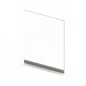 151-2213424 Counter Mounted Straight Safety Barrier - 23 1/2" x 33", Acrylic, Clear