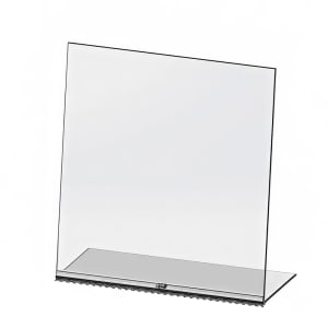 151-2215331 Bottom Folding Portable Sneezeguard - 31 1/2"W x 31 1/2"H, Acrylic, Clear