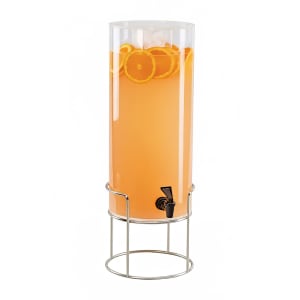 151-22005349 3 gal Beverage Dispenser w/ Ice Tube - Plastic Container, Chrome Base