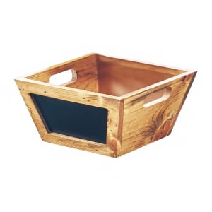 151-35931099 10" Square Bowl w/ Chalkboard Sign, Wood