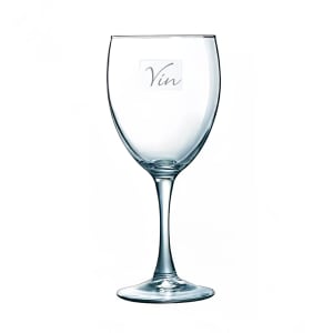 450-D1CM5312 12 oz Excalibur Wine Glass w/ Vin Logo & Pour Control