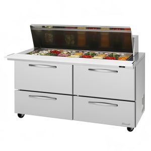 083-PST6024D4N 60" PRO Series Mega Top Sandwich/Salad Prep Table w/ Refrigerated Base, 115v