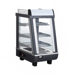 012-BMTSC14 14" Dual Service Countertop Heated Display Case - (3) Shelves, 120v